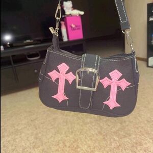 Black and Pink Crossbody Bag